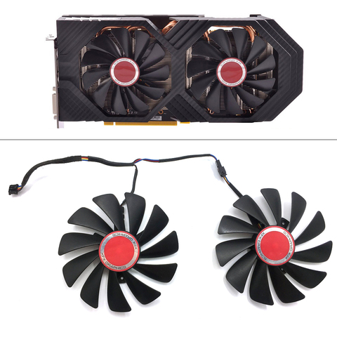 Оригинальный 95 мм CF1010U12S, подставка для графической карты XFX AMD Radeon RX580 RX590, охлаждающий вентилятор ► Фото 1/6