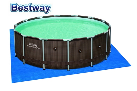 Напольная ткань Bestway 58003 м * 4,88 м/16 'x 16' для наземного бассейна для защиты вашего бассейна от повреждений, 4,88 ► Фото 1/6