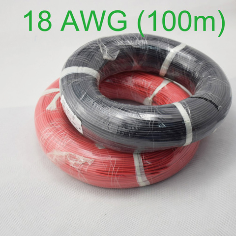 100 м 18 AWG силиконовый провод, гибкий многожильный медный кабель для RC проводки ► Фото 1/4