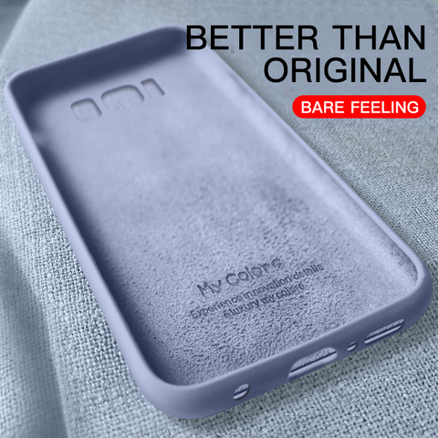 Оригинальный жидкий силиконовый чехол для Samsung Galaxy S8 S9 S10 S20 Plus Ultra S10E Note 8 9 10 20 Pro A51 A71 A50 мягкий чехол ► Фото 1/6