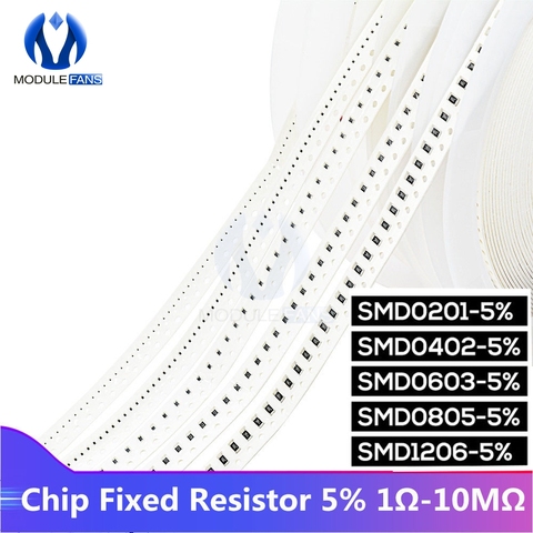 1700 шт. чип фиксированный резистор SMD0201 SMD0402 SMD0603 SMD0805 SMD1206 комплект резисторов в ассортименте 1ohm-10Mohm Diy электронная толстая пленка ► Фото 1/6