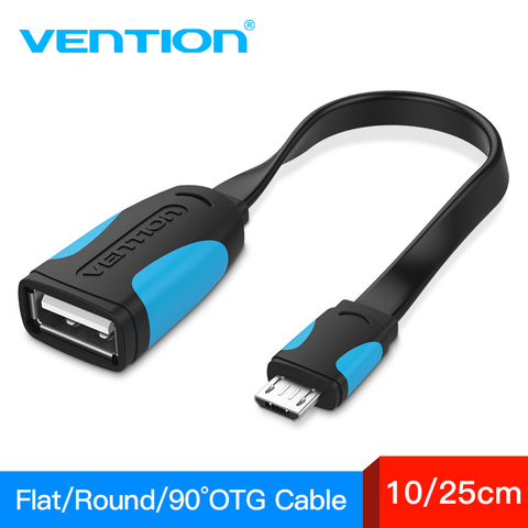 Vention OTG Кабель USB 2,0 адаптер для Android Samsung S6 Redmi Note 5 Micro USB коннектор для Xiaomi планшета ПК OTG адаптер ► Фото 1/6