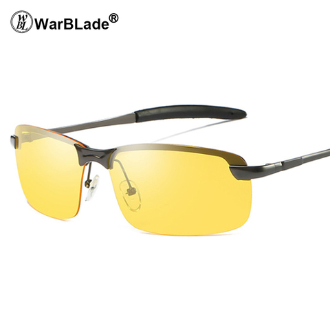 Мужские водительские очки WarBLade, из алюминиево-магниевого сплава, очки ночного видения, антибликовые поляризационные очки для вождения ► Фото 1/6