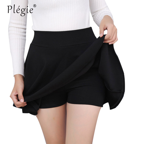 Plegie M-5XL юбки размера плюс пачка школьная короткая юбка штаны подходящие на весь год мини юбка с высокой талией юбки Faldas Mujer ► Фото 1/6