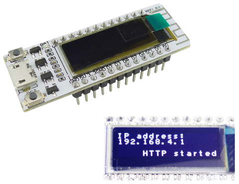 Aihasd 1,8-дюймовый OLED-дисплей ESP8266 Wifi Kit8 макетная плата для Arduino NodeMCU 128X32 белый CP2104 для умного дома ► Фото 1/1