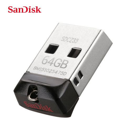 SanDisk USB флэш-накопитель Cruzer Fit CZ33 64 ГБ 32 ГБ 16 ГБ супер мини флэш-накопитель USB 2,0 карта памяти 8 Гб U диск ► Фото 1/6
