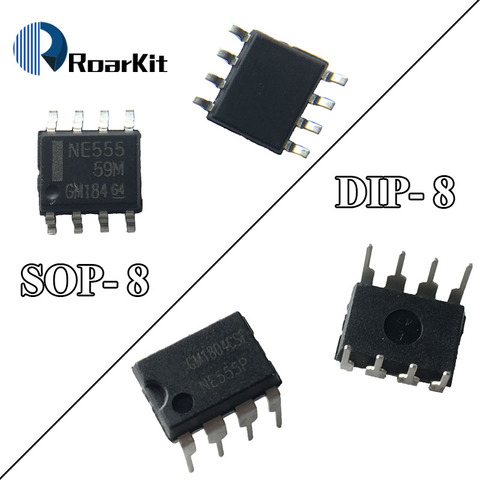 10 шт./лот новые NE555 NE555P NE555N 555 таймеры DIP-8 8 Pin DIP Розетки/SOP-8 SMD NE555DR IC ► Фото 1/6