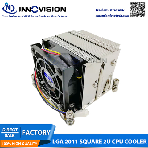 LGA2011 квадратный теплоотвод 2u для 2u/ 3u/4u/сервера рабочих станций, термокулер для ЦП ► Фото 1/1