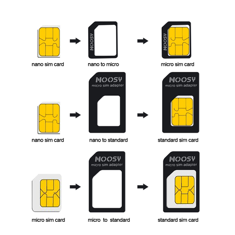 4 в 1 Nano SIM-карта, адаптеры для микро-SIM, стандартный адаптер для SIM-карты, Шпилька для извлечения для мобильных телефонов iphone 7, 8, 5, 6, 6S, XS Max, XR ► Фото 1/6