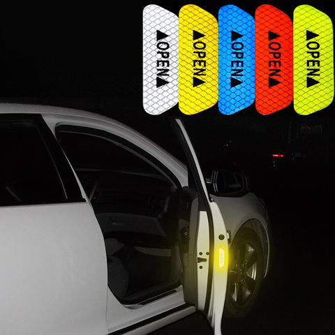 Флуоресцентные светоотражающие полосы для автомобилей, предупреждающие наклейки для Toyota Corolla RAV4 Camry Prado Avensis Yaris Hilux Prius Land Cruiser ► Фото 1/6