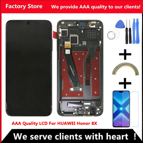 ЖК-дисплей качества AAA для Huawei Honor 8X, ЖК-дисплей с рамкой, экран для Honor 8X, с рамкой, ЖК-дисплей, JSN-L21 ► Фото 1/6
