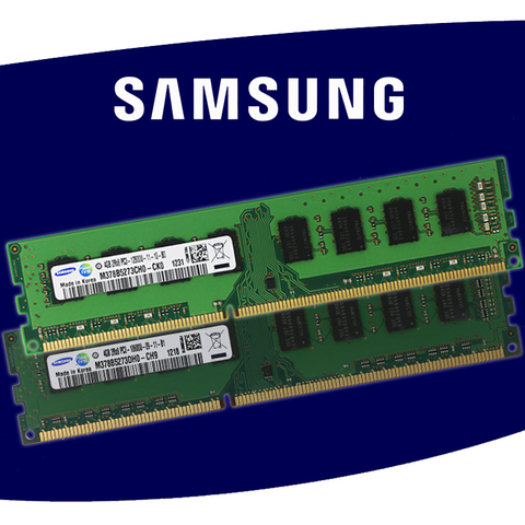 Оперативная память Samsung для настольного ПК, модуль памяти DDR2 800 667 МГц PC2-5300 DDR3 1333 1600 МГц 1 Гб 2 Гб 4 Гб (2 шт. * 2 Гб) PC3 10600 12800 ► Фото 1/6