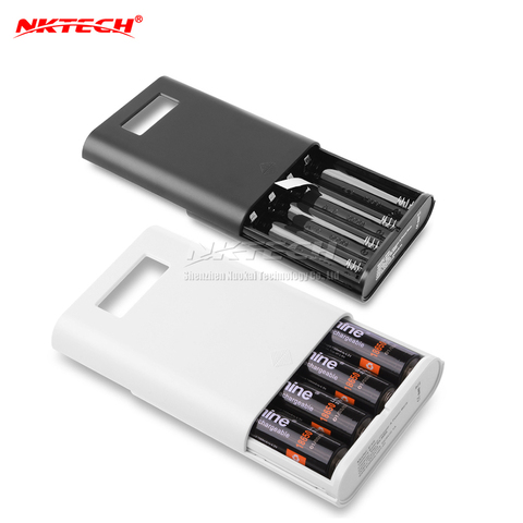 Внешний аккумулятор NKTECH E3S 18650, зарядное устройство USB с ЖК-дисплеем и 4 слотами для планшета Mate 20 P20 Pro iPad Air iPhone XS 7 8 ► Фото 1/6