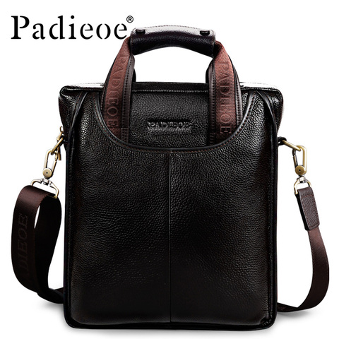 Мужской винтажный портфель Padieoe, модная деловая сумка через плечо из натуральной кожи, 2022 ► Фото 1/6
