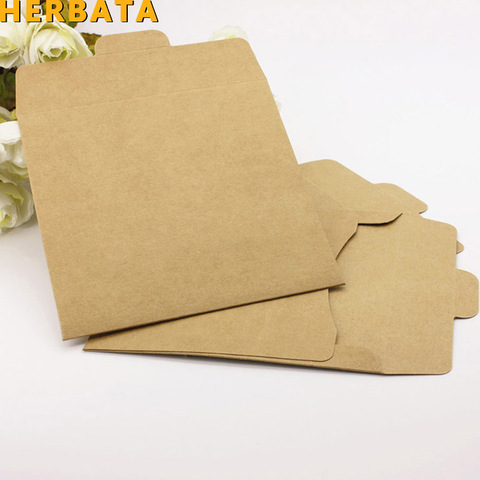 HERBATA (10 шт./лот) 250gsm крафт-бумажный чехол, пустые крафт-конверты, натуральный цвет, простая крафт-бумага, Подарочный конверт, CD/DVD-бумага ► Фото 1/5