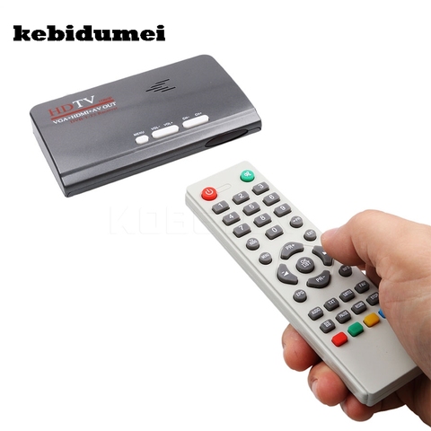 Kebidumei новая популярная цифровая наземная ТВ-приставка DVB-T/T2 + пульт дистанционного управления VGA AV CVBS тюнер приемник HD 1080P VGA ► Фото 1/6