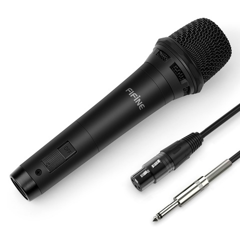 Ручной микрофон FIFINE, динамический голосовой кардиоидный микрофон с переключателем вкл./выкл. Для techahing Meeting, караоке, Live Speech K8 ► Фото 1/6