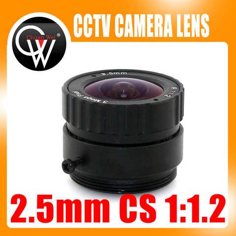 Объектив видеонаблюдения 3 мп 2,5 мм CS подходит для микросхем both1/2,5 и 1/3 дюйма CMOS для ip-камер и камер безопасности ► Фото 1/6