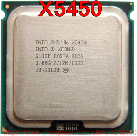 Оригинальный процессор Intel Xeon X5450, процессор 3,00 ГГц/12 м/1333 МГц 120 Вт, четырехъядерный разъем 771, бесплатная доставка, быстрая доставка ► Фото 1/1