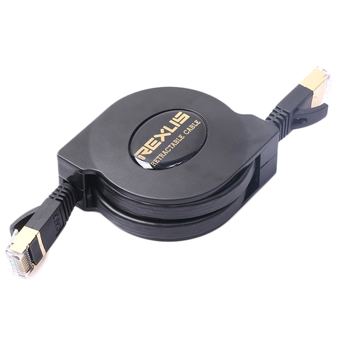 Выдвижной Ультра Плоский позолоченный Ethernet-кабель cat-7 10 Gigabit RJ45 для модемного маршрутизатора LAN сети ► Фото 1/6