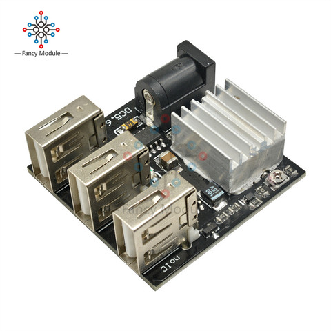 Мини-модуль зарядки с 3 USB-портами DC-DC 9 В/12 В до 5 В 8A, понижающий блок питания, плата зарядного устройства, понижающий преобразователь для Arduino ► Фото 1/6