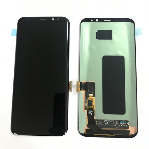 ЖК-дисплей с рамкой для Samsung Galaxy S8 G950 G950F S8 Plus G955 G955f, сенсорный экран с дигитайзером, жидкокристаллический дисплей с эффектом ожога тени, оригинал ► Фото 1/1