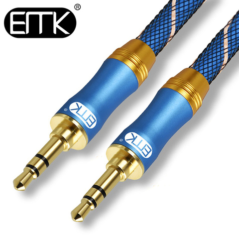 Кабель AUX EMK, шнур Aux [hi-fi звук], аудиокабель 3,5 мм, кабель для наушников, вспомогательный кабель для iPhone, автомобиля, домашней стереосистемы для... ► Фото 1/6