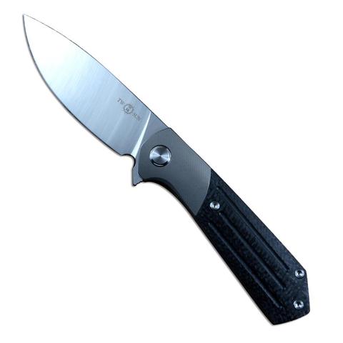 Twosun брендовый качественный складной карманный нож TS223 M390, подарок для охоты, кемпинга, выживания, титановая ручка из углеродного волокна ► Фото 1/6