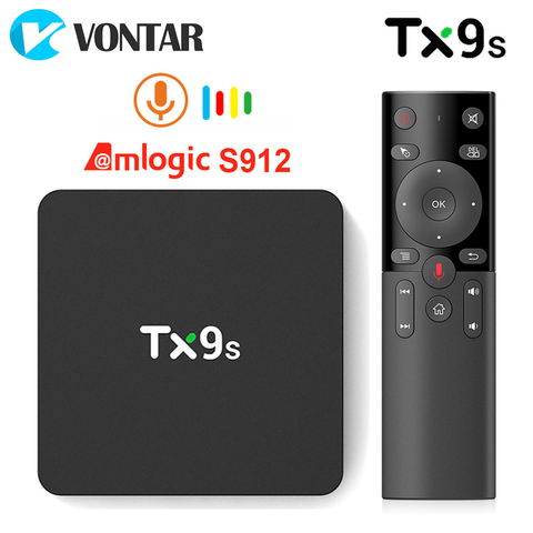 ТВ-приставка VONTAR TX9S Android Amlogic S912 Восьмиядерный 2GB8GB 1000M LAN 4K ТВ приставка 2,4G Wifi Youtube медиаплеер ► Фото 1/5