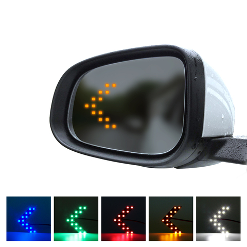 Автомобильный светодиодный фонарь для зеркала заднего вида для Mitsubishi Outlander Lancer 10 Pajero Sport L200 ASX RVR, 2 шт. ► Фото 1/6