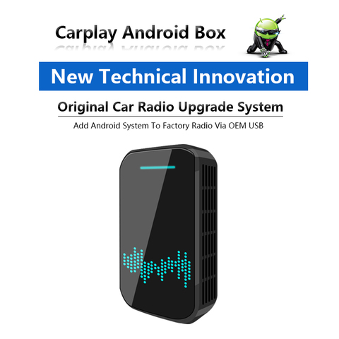 Беспроводной автомобильный радиоприемник Carplay box с 4 + 32 ГБ Android 7,0 зеркальный проекционный медиа-бокс для Audi VW Ford Hyundai Подключение адаптер carplay ► Фото 1/6