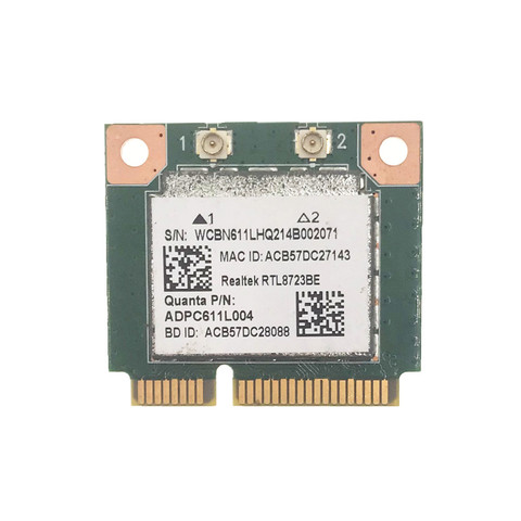 Realtek RTL8723BE 802.11b/G/N Bluetooth 4,0 Беспроводная Wi-Fi карта для ноутбука ASUS серии Dell ► Фото 1/3