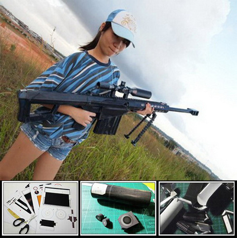 Картонная модель снайперской винтовки Barrett M82A1, наборы для косплея, Масштаб 1:1 оружие, бумажный пистолет, игрушки ► Фото 1/4