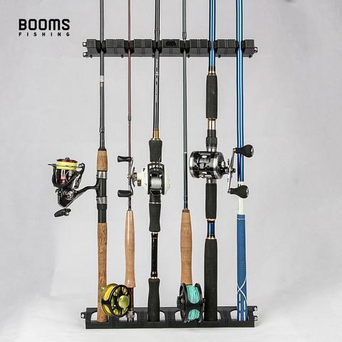 Boms Fishing WV1 Вертикальная 6-удочная стойка, держатель для удочки, настенное крепление, модульная для гаража ► Фото 1/6