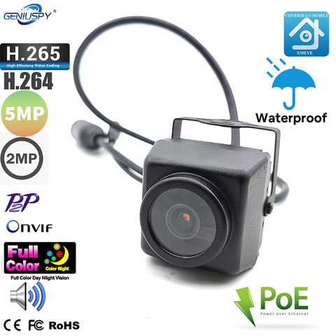 Наружная CCTV безопасность Sony IMX307 Starlight полноцветная 1080P 2MP 5MP HD IP66 Водонепроницаемая мини POE IP IR Nest камера для транспортного средства ► Фото 1/6
