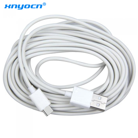 Длинный usb-кабель Xnyocn 5 м Type-C для Samsung S10, кабель быстрой зарядки для Huawei, Xiaomi Mi 9, Oneplus 6t, зарядное устройство USBC ► Фото 1/6