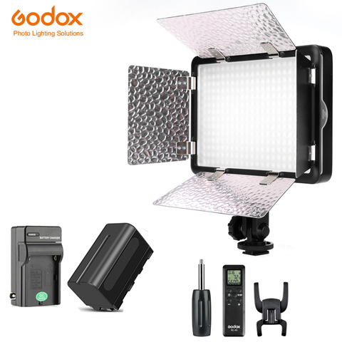 Светодиодный светильник Godox 308C II 3300K-5600K, лампа для видеосъемки + пульт дистанционного управления для видеокамеры DV + аккумулятор NP770 + зарядное устройство, Бесплатная доставка ► Фото 1/6