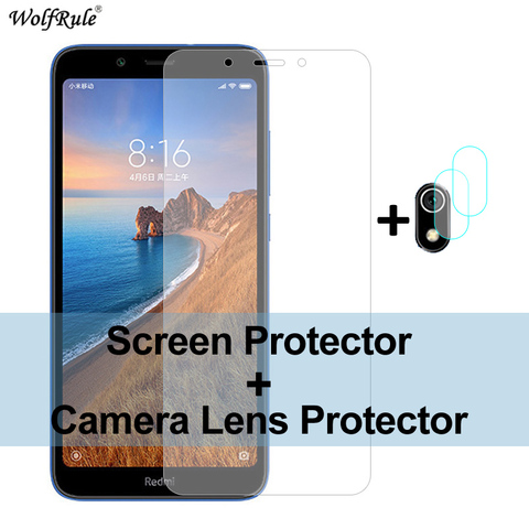 2 шт. Защита экрана для Xiaomi Redmi 7A стекло 9A 9C NFC 9 8 8A 6 6A закаленное стекло защитная пленка для камеры телефона для Redmi 7A ► Фото 1/6