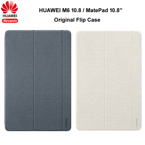 Оригинальный чехол для планшета HUAWEI MediaPad M6 10,8 дюйма MatePad 10,8 дюйма, кожаный флип-чехол с магнитной подставкой, умный чехол с функцией сна и пробуждения ► Фото 1/6