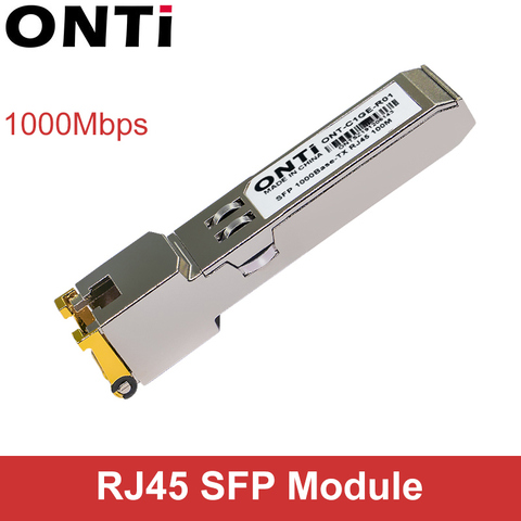 Модуль приемопередатчика ONTi Gigabit RJ45 SFP, 1000 Мбит/с, SFP медь RJ45, модуль приемопередатчика SFP, совместимый с Ethernet-переключателем Циско/Mikrotik ► Фото 1/6