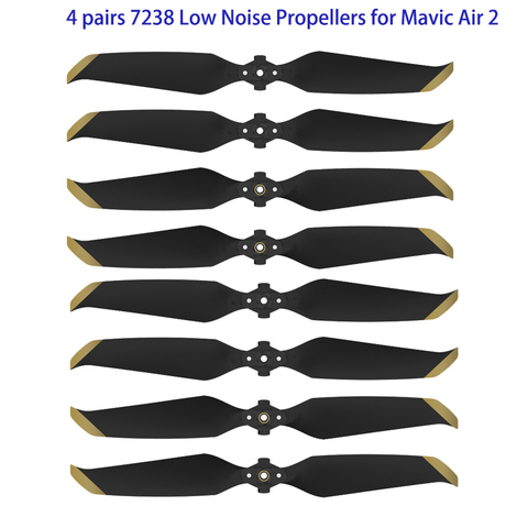 Новое поступление 4 пары 7238 пропеллеры с низким уровнем шума 7238F для DJI Mavic Air 2 Аксессуары для дрона ► Фото 1/6