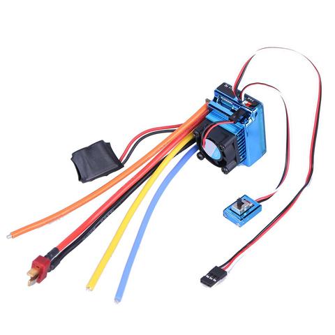 RC Racing ESC 120A бесщеточный датчик, большой ток, бесщеточный контроллер скорости для 1/8 1/10 1/12 RC Car Crawler RC Boat Part ► Фото 1/6