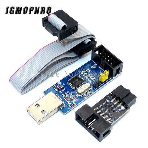 Плата адаптера с 10Pin на 6 Pin + USB программатор USBASP USBISP AVR ATMEGA8 ATMEGA128 ATtiny/CAN/PWM 10Pin модуль провода DIY 1 комплект ► Фото 1/1