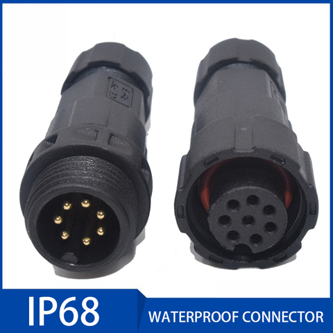 Водонепроницаемый соединитель для электрических проводов IP68 15A 2/3/4/5/6/7/8/9/10 Pin, электрические кабельные разъемы, быстрое подключение, двойной разъем ► Фото 1/5