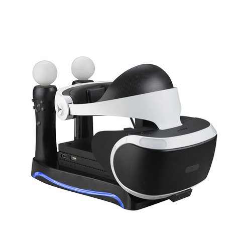 Зарядная Станция 4 в 1 для PS4 VR, светодиодная Подставка для зарядки Sony Playstation Move PS VR PSVR, гарнитура ► Фото 1/6