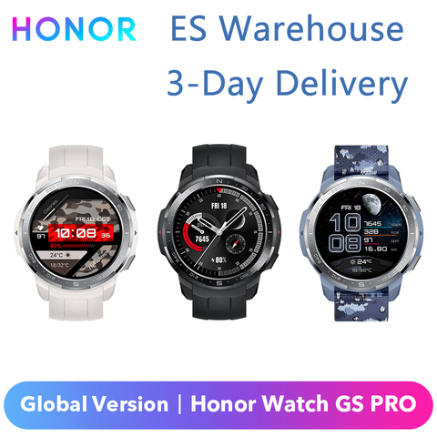 Оригинальный Honor часы GS Pro Smart Watch глобальная версия GPS возвращения активно-матричные осид, SpO2 Мониторинг частоты сердечных сокращений Bluetooth 25... ► Фото 1/6