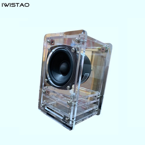IWISTAO 20 Вт HIFI 3-дюймовый прозрачный лабиринтный динамик 5 мм акриловая пластина 4 Ом 84 дБ 1 пара стерео аудио ► Фото 1/6