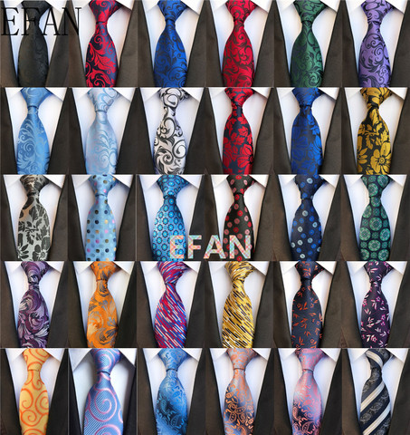 Роскошный галстук 8 см, подарок для мужчин, жаккардовый тканый галстук с цветочным рисунком Феникса, красный, черный, синий, зеленый, серый, фиолетовый, галстук для официального платья ► Фото 1/6