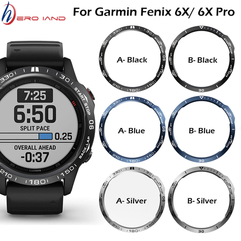 Кольцо для часов Garmin fenix 6X/6X Pro/6X Sapphire, из нержавеющей стали ► Фото 1/6