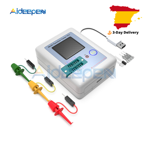 LCR-TC1 TC1 Многофункциональный тестер транзисторов TFT с цветным дисплеем с подсветкой для диодов, триодов, конденсаторов, резисторов, транзисто... ► Фото 1/6